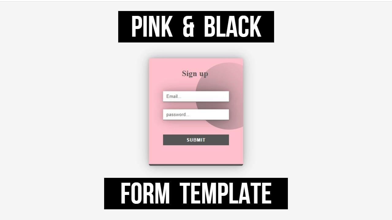 creative and attractive pink-form with black design