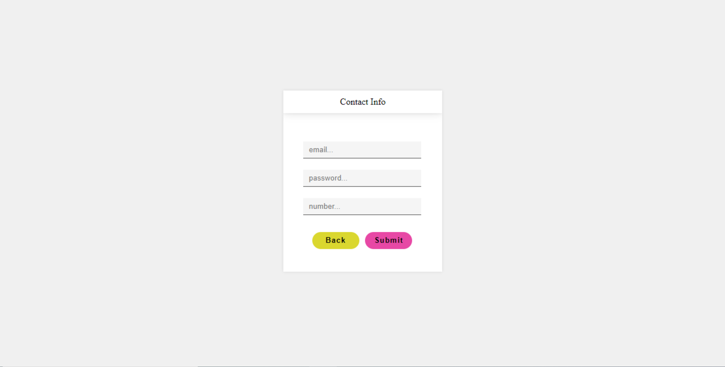 multi-step users registration form