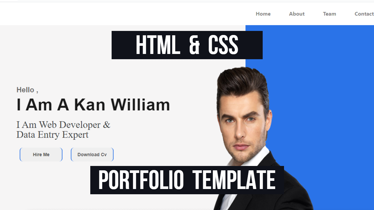 Simple Portfolio Html & Css Template