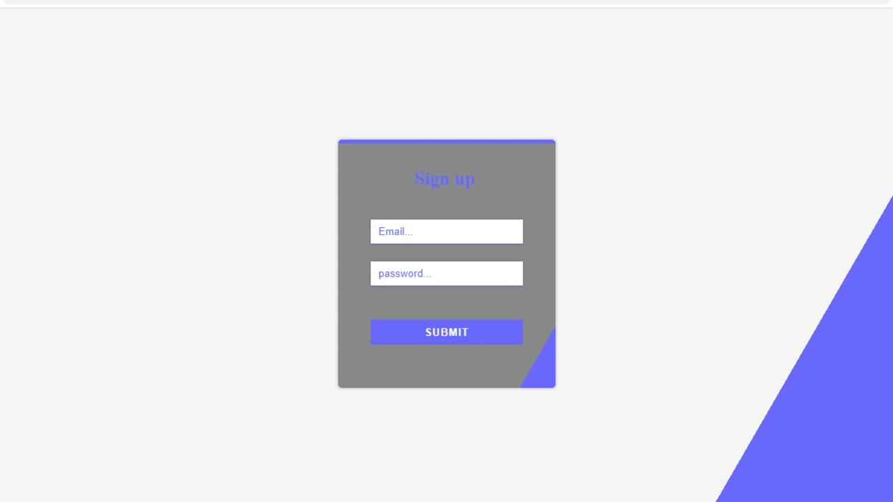 blue & dark grey html form template