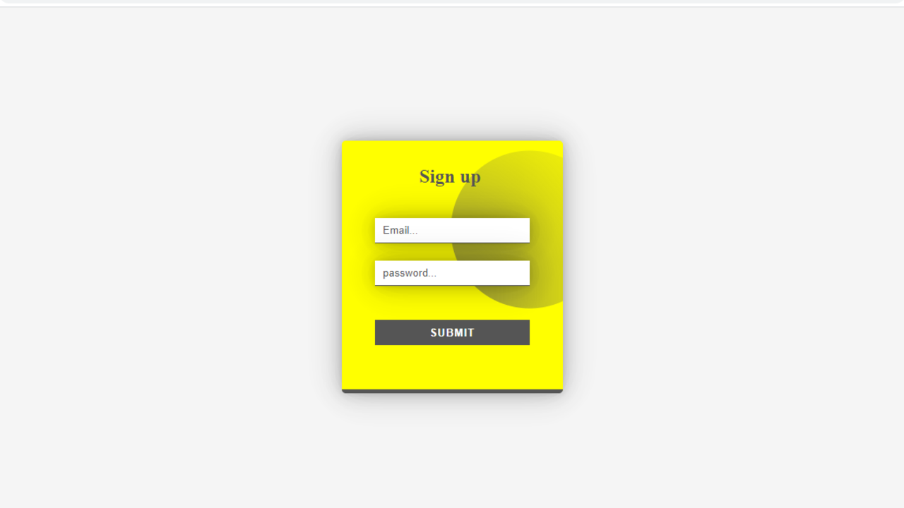 yellow and black mixed color beautiful pure css html form