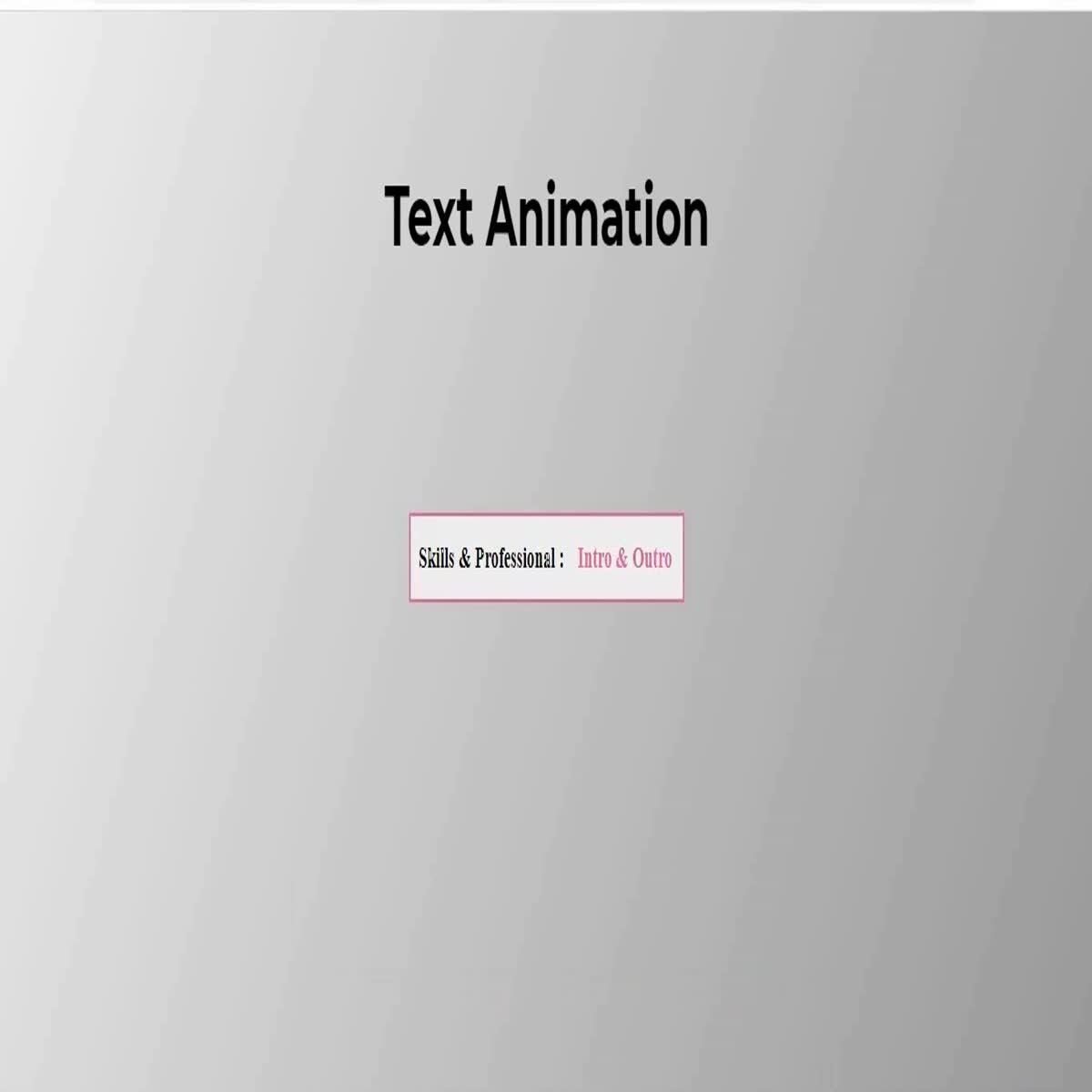 Text Animation For Any Kind Of Website And Personnel Use