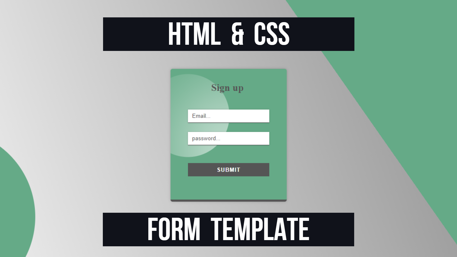 Html & Css Simple Form Template