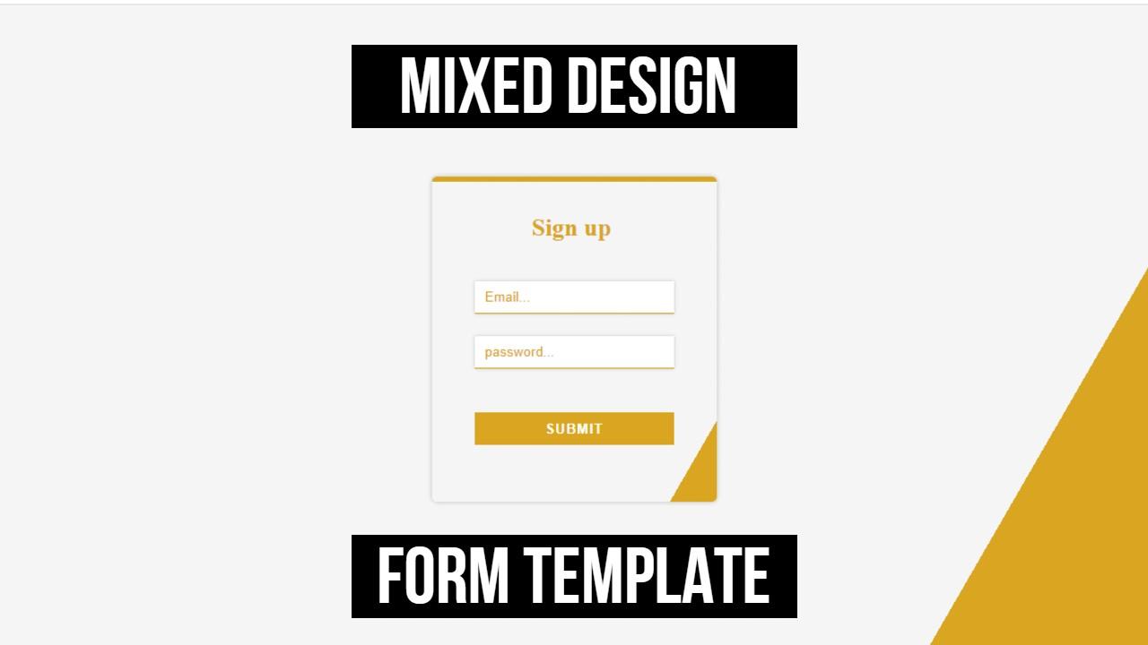 light & dark mixed colorful html form template