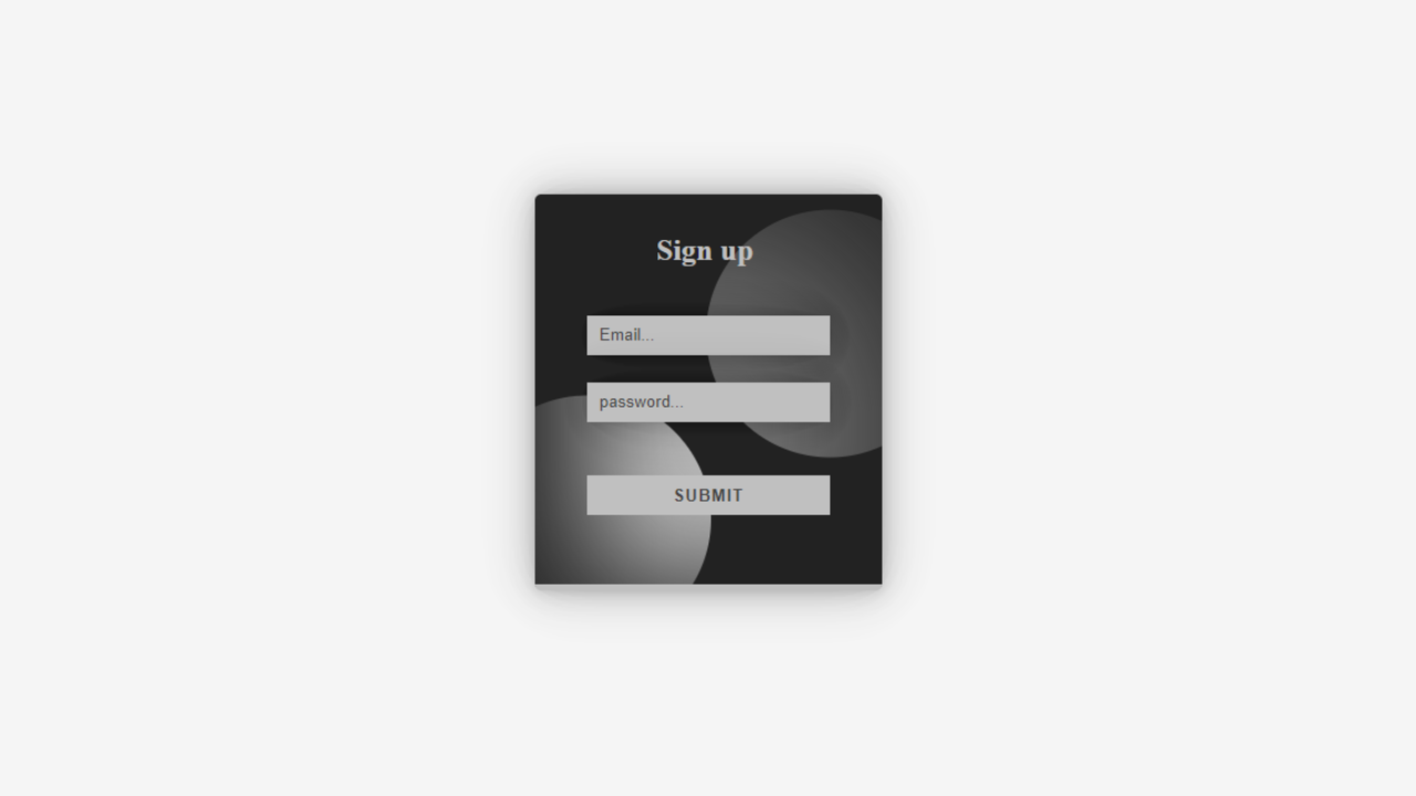 silver black pure html and css form template