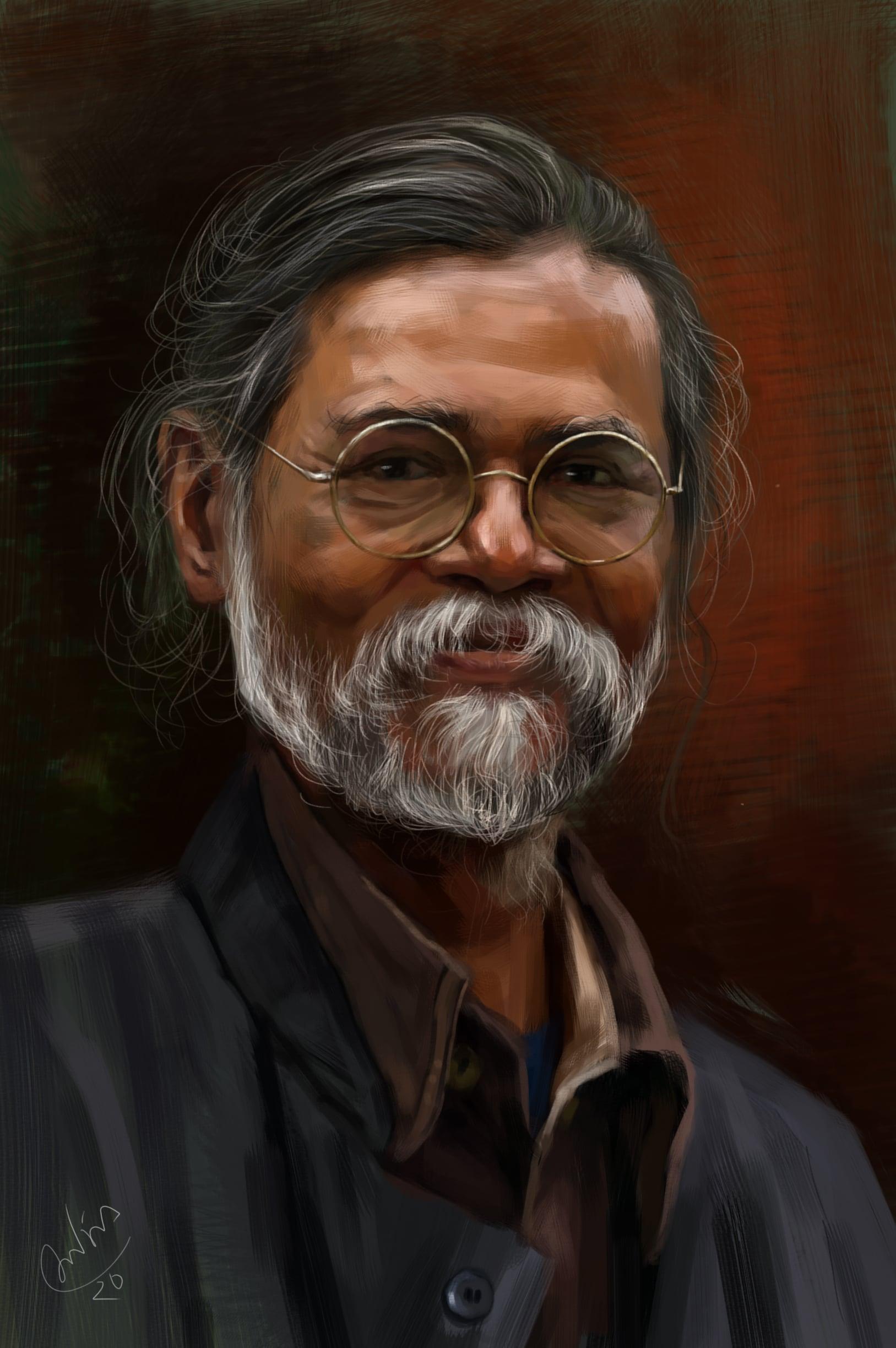 digital portrait painting artist