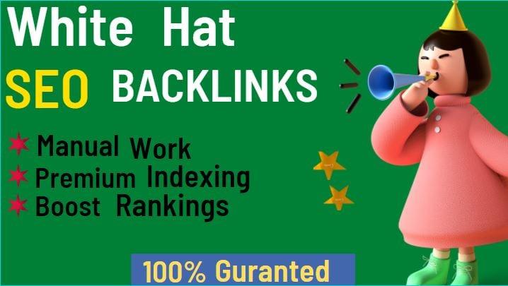 I will rank your website by SEO backlinks, white hat manual link building 
