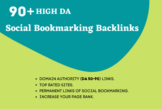 I will create 30 social bookmarking high DA backlinks