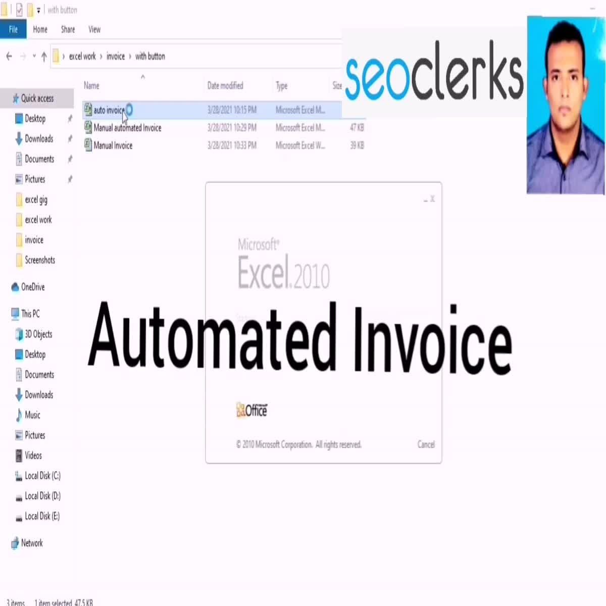 I will design auto calculation invoice in Microsoft excel