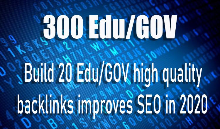 Build 30 Edu/GOV high quality backlinks improves SEO backlinks
