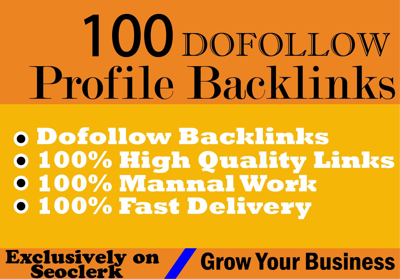 I Will Create 100 High Quality Profile Backlinks for Your Website Permanently