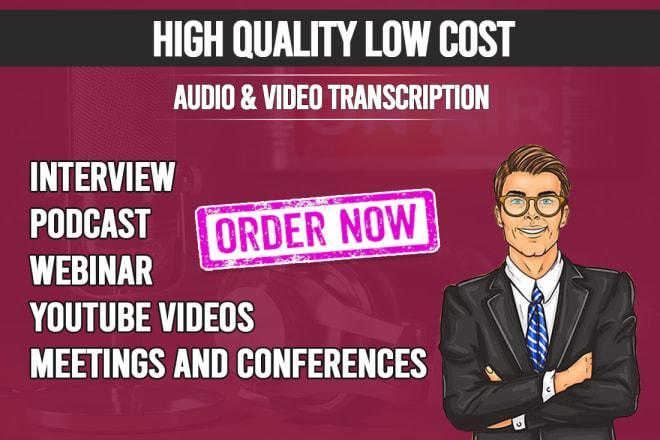 I will transcribe your audio and video transcripts
