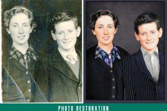 I will restore damaged images, repair old images