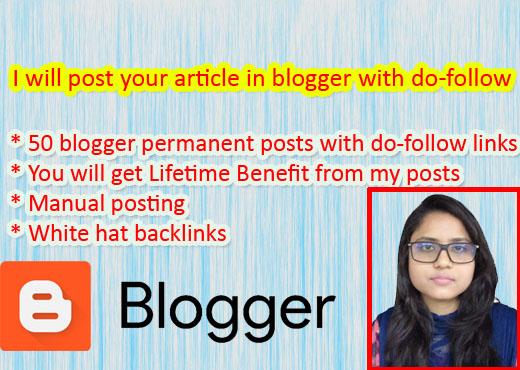 I will post your article in blogger with do-follow