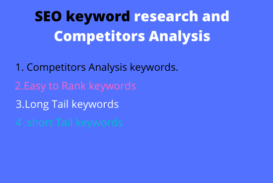  I will do150 premium SEO keyword research and competitor analysis
