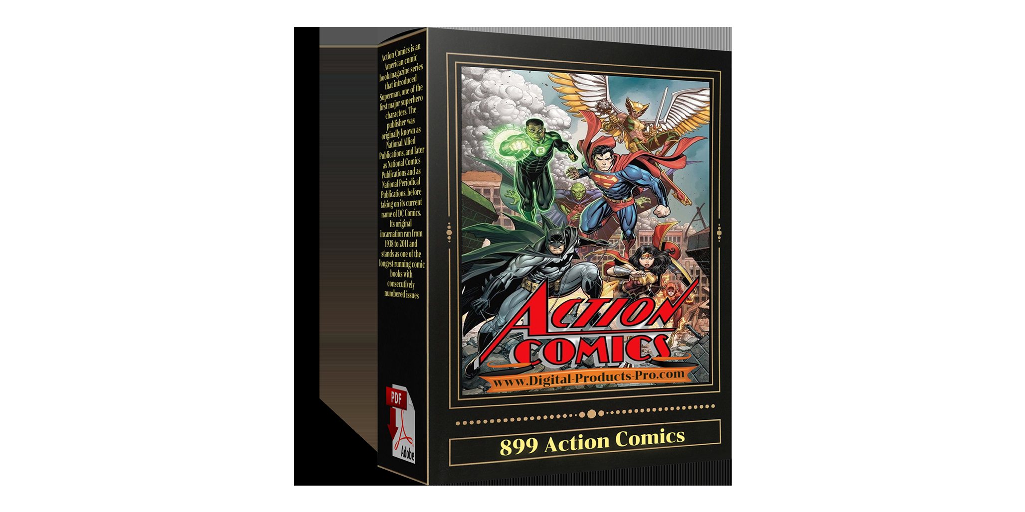 899 Action Comics, SUPERMAN, Full Editions, BONUS, 12 GigaBytes Digital Products with Resell Rights
