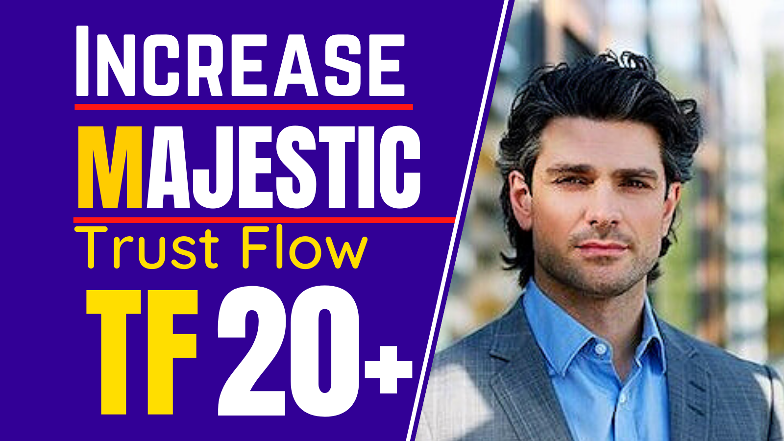 I will increase your majestic trust flow 20 plus, increase tf