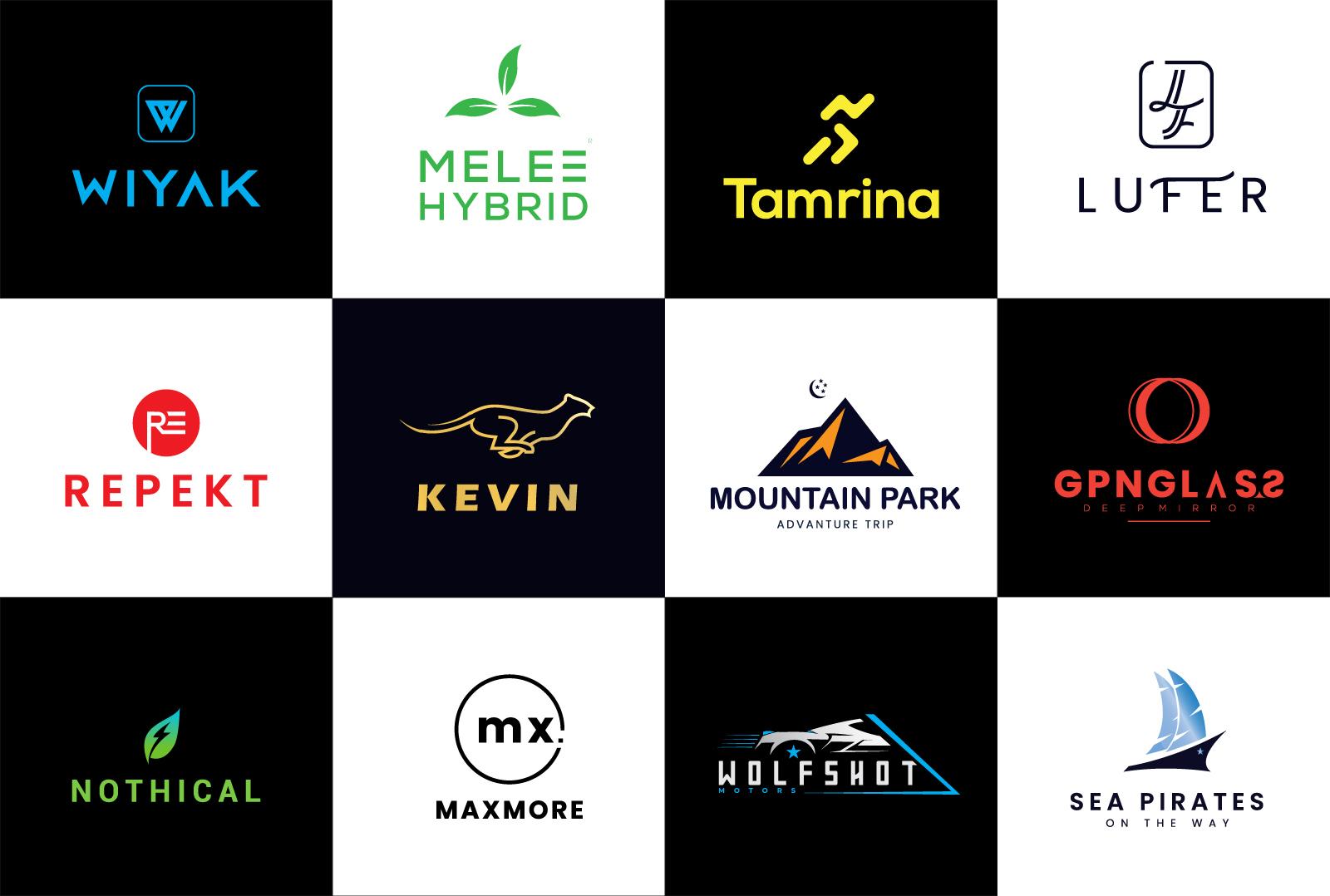 I will design modern minimalist flat professional business and company logo