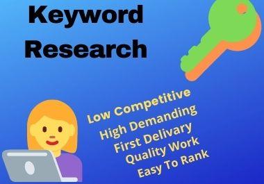 I will do impressive keyword research with competitors analysis