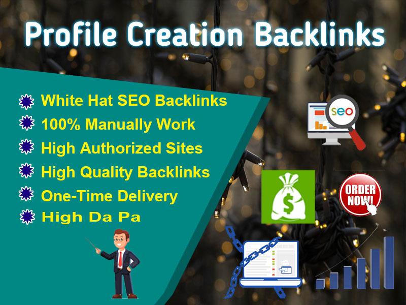 I Will Create Manually 40 Do-follow High DA PA Profile Backlinks