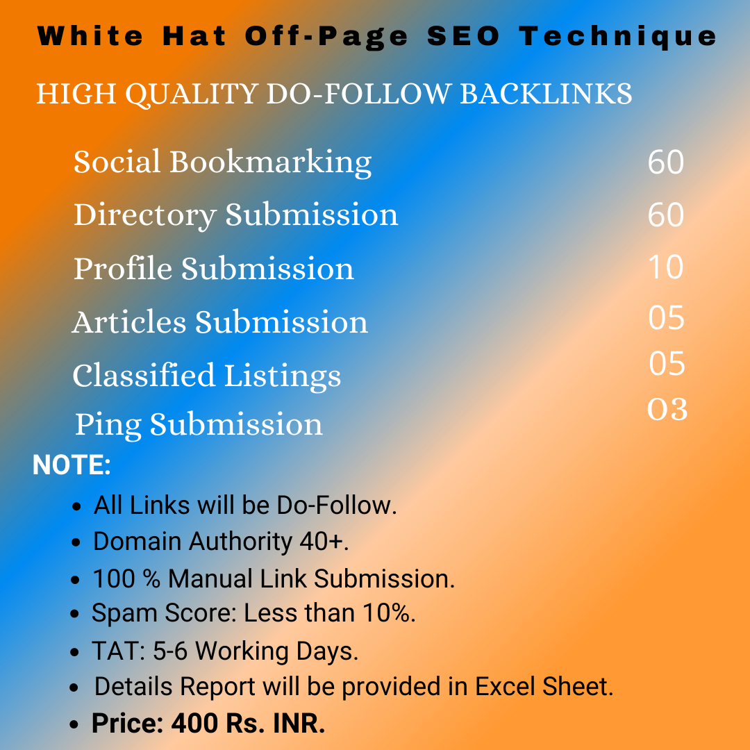 High Quality Do-Follow Backlinks