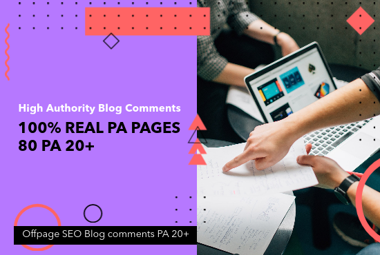 I will create 80 high quality backlinks using blog comments