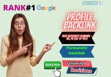 I will create 20 high authority do follow profile backlinks 
