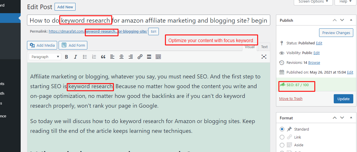 I will do Wordpress On-page SEO with rank math plugin also improving site score 90
