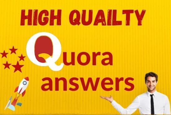 I will rank your website with 10 High Quality Quora answers 