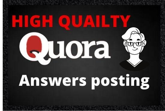 I will Promote your website with 20 HQ Quora answer Backlinks 