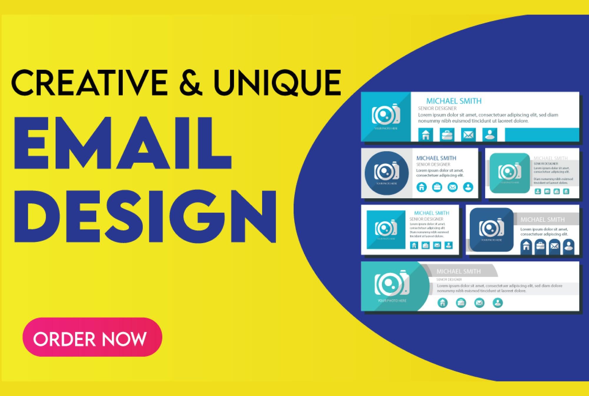 design a stunning mail chimp email, newsletter template