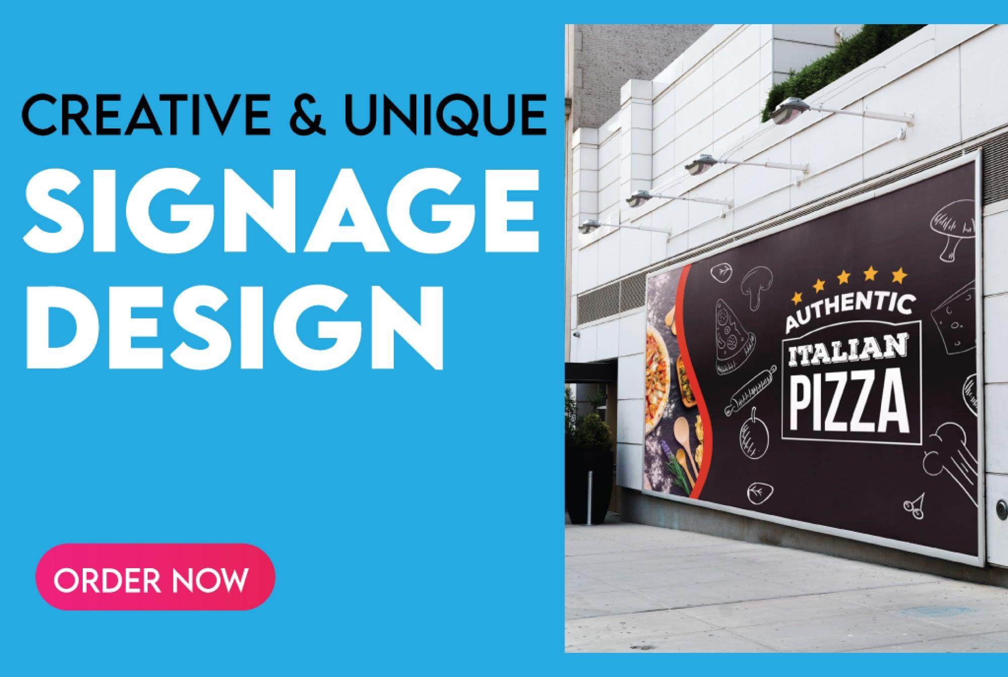 design signage, signboard, yard sign, and billboard for your business