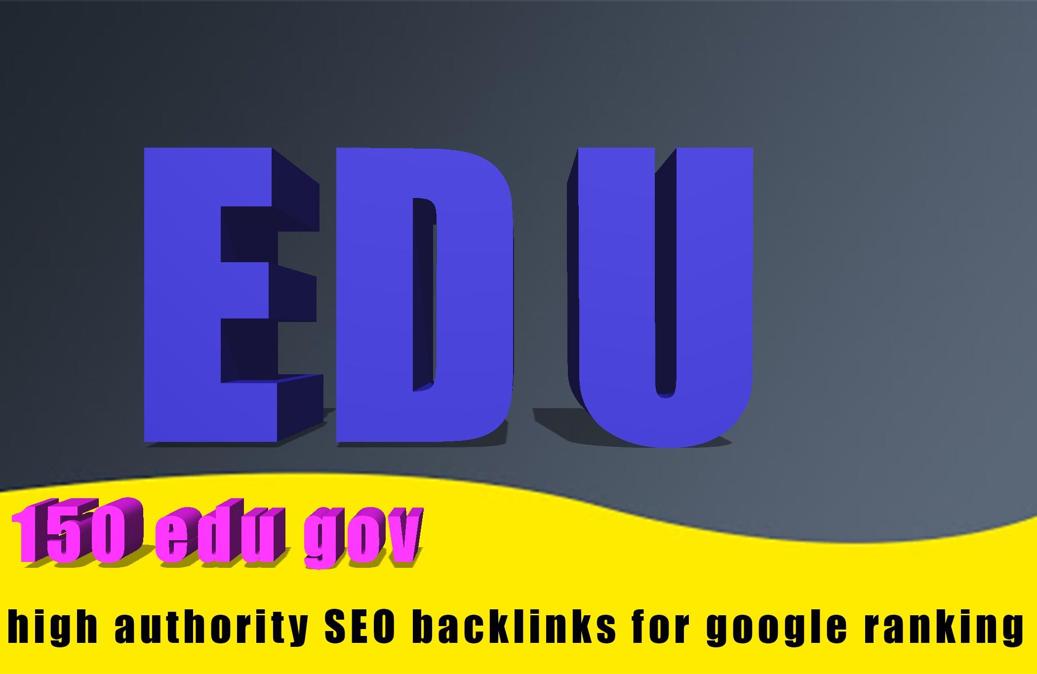 Manually 150 Edu gov high authority SEO back-links for google ranking