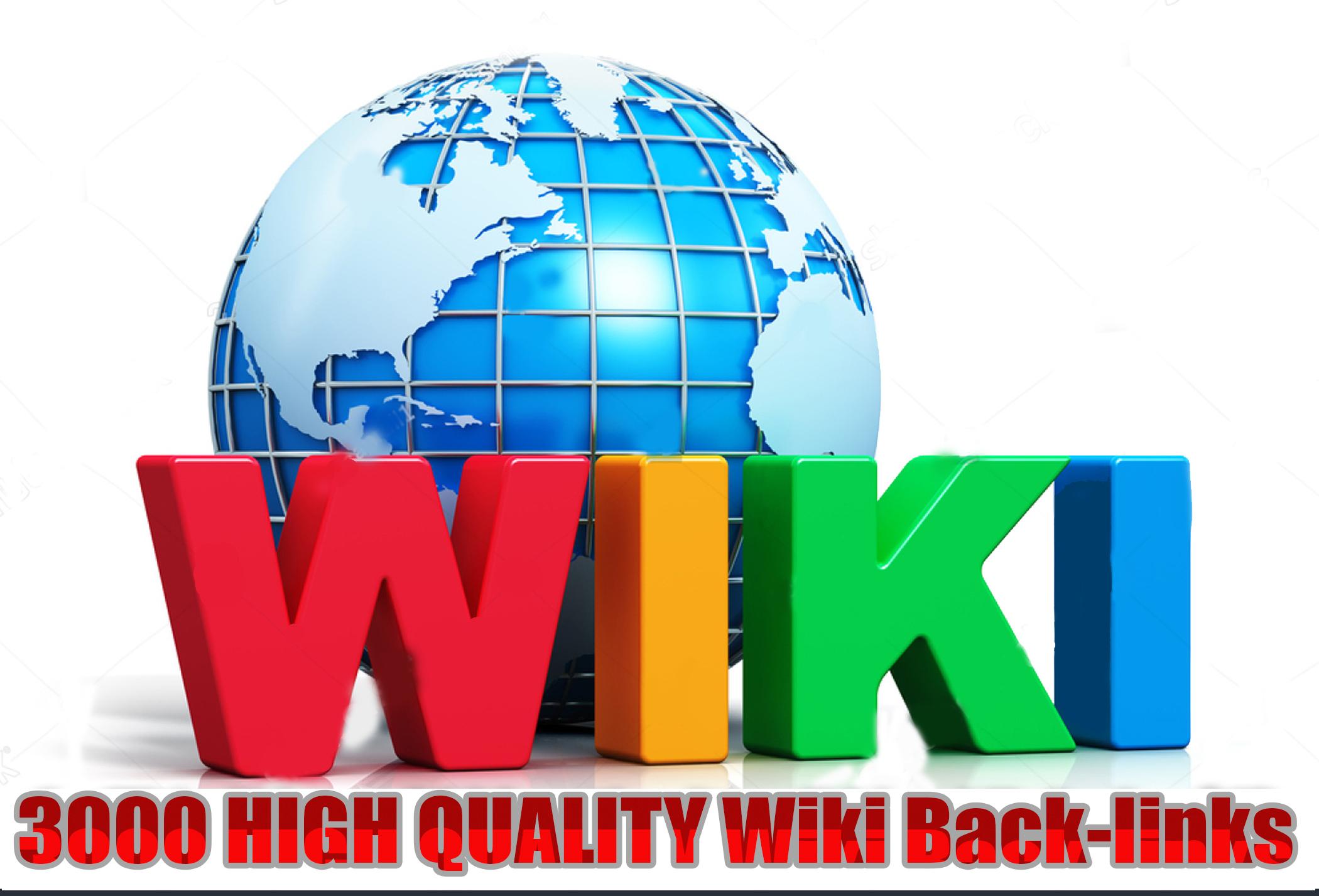 I Will Build you 3000 High Quality WIKI back-links 