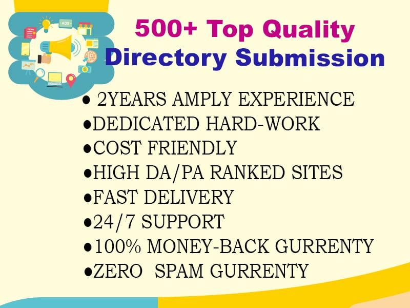 make powerful 100 high quality Directory submission manually, do-follow SEO backlinks