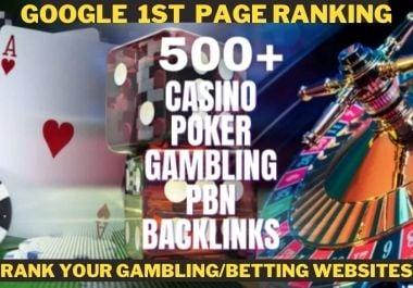 Rank your casino, gambling, judibola, poker,related sites with unique backlinks