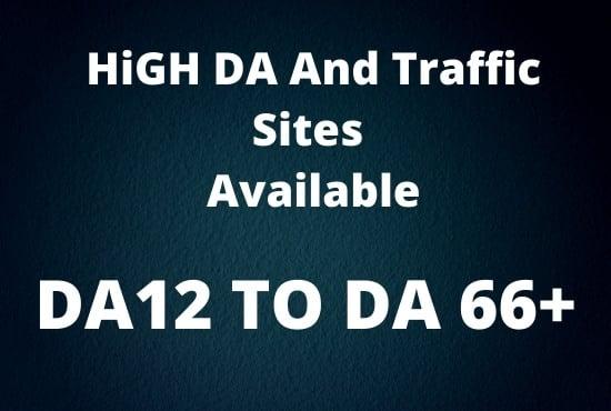 I will do guest posts on high DA,DR and high traffic websites 