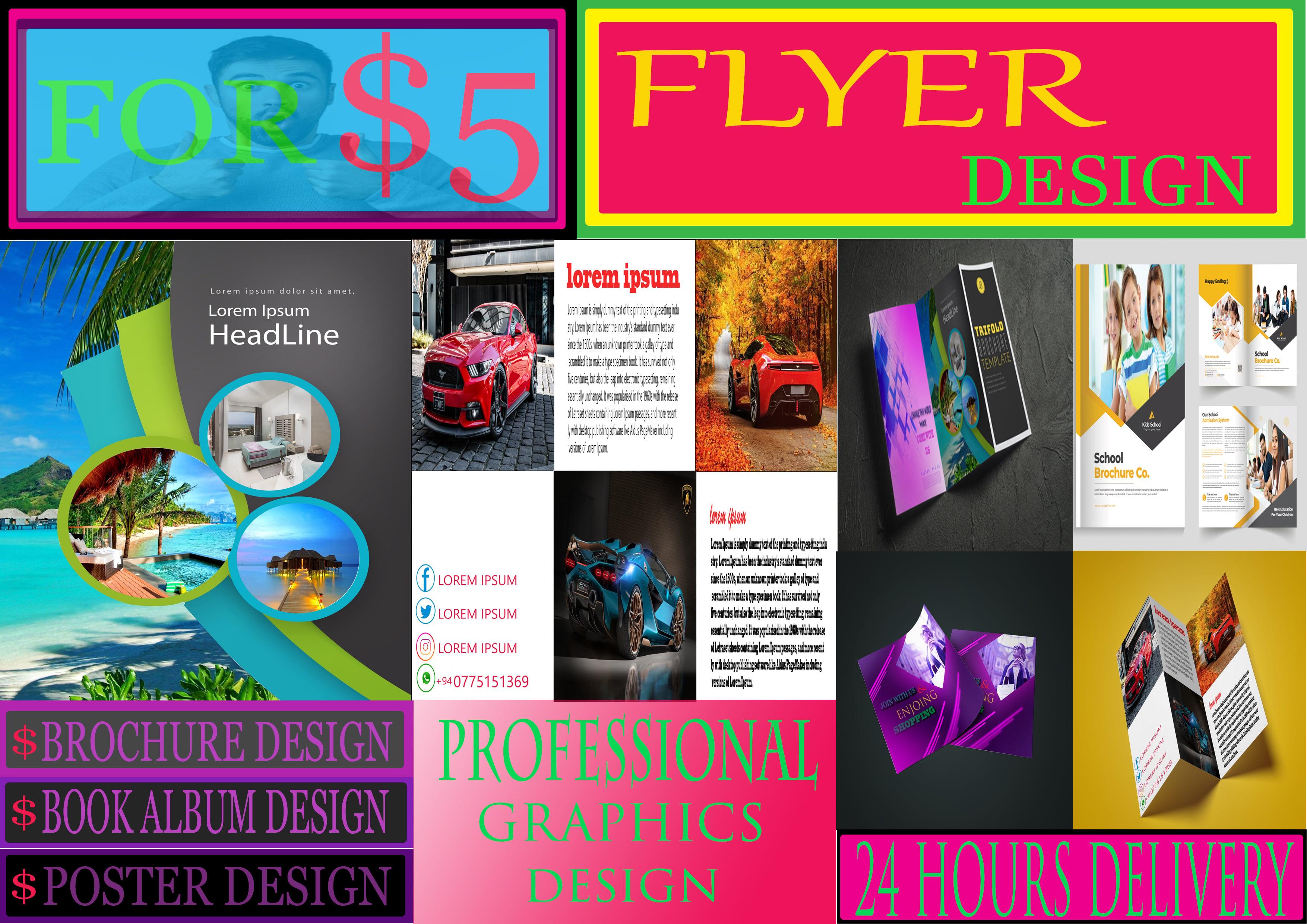 I will do any kind of graphic design poster, flyer, banners, cover