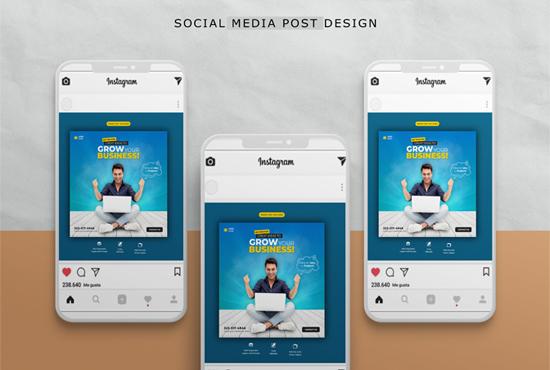 I will create social media posts and banners