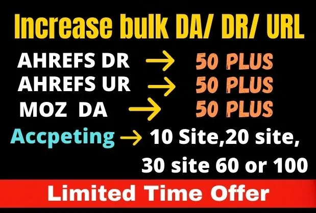I will create bulk Moz da, Ahrefs dr,Ahrefs url