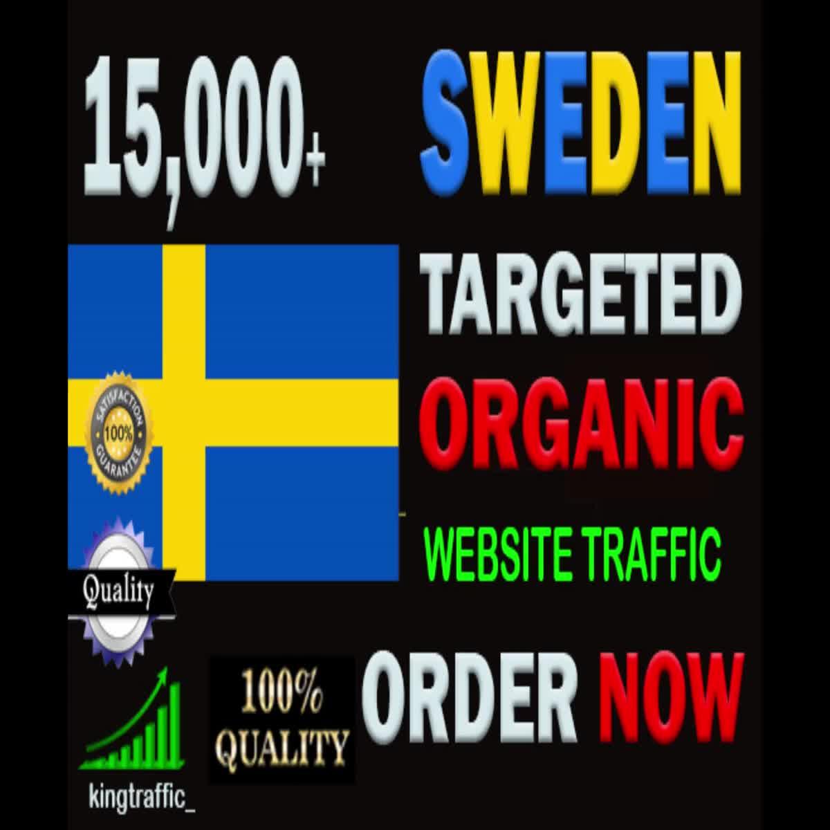 15,000 High Quality Swedish web visitors real targeted Genuine Organic web traffic from Sweden