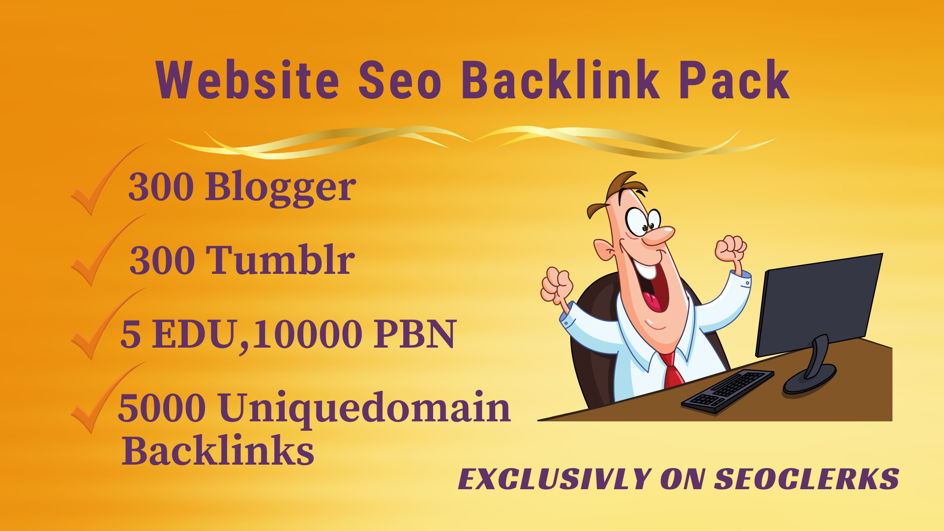  Website Seo Backlink pack - Get 5 EDU, 300 blogger, tumblr, 10000 PBN, 5000 uniquedomain backlinks