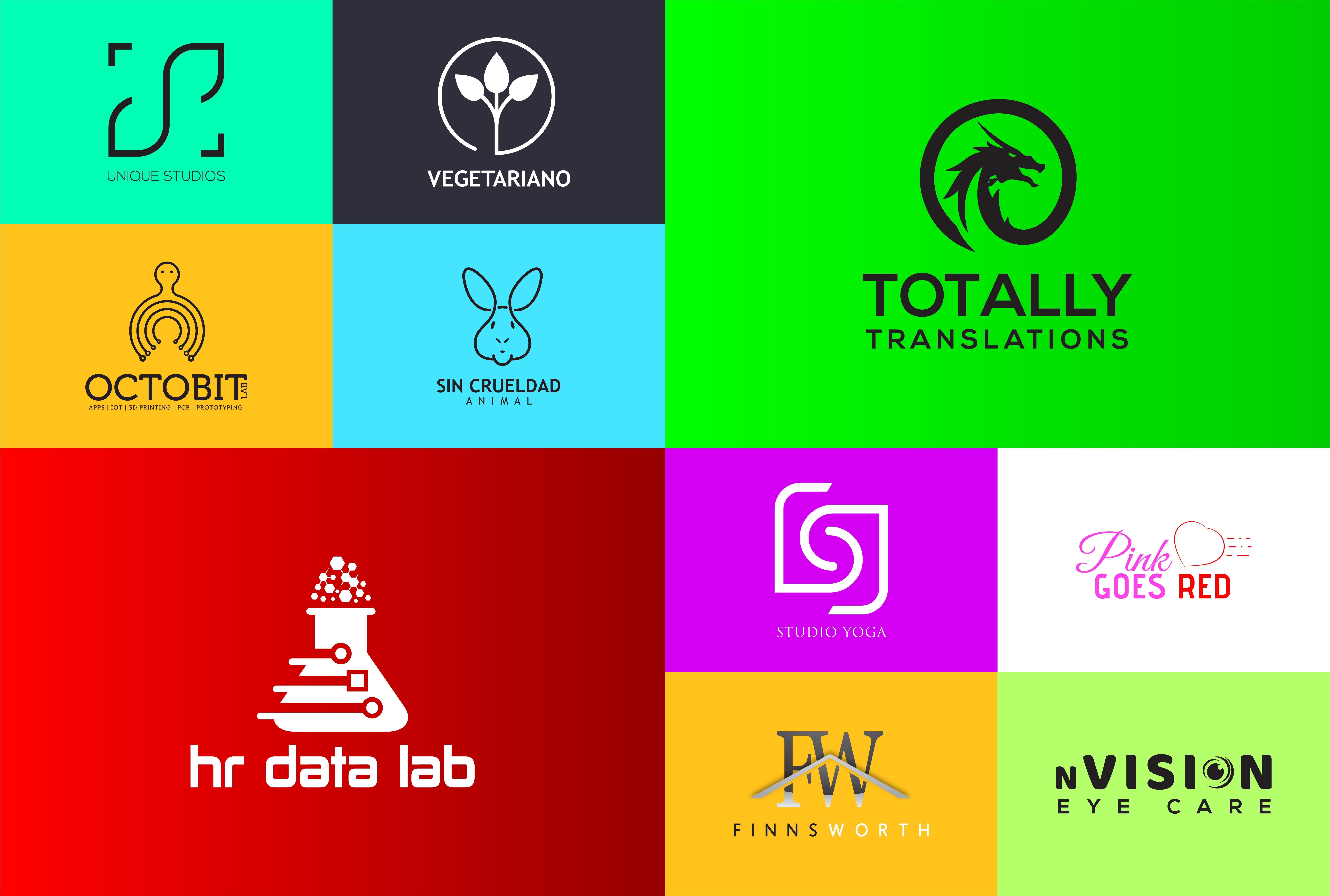 I will do 3 modern website flat minimalist business logo design