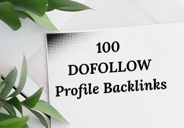 I will create 100 high Quality Do follow Profile Backlinks