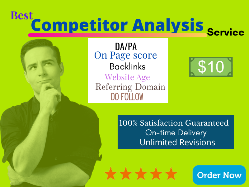 I Will do comprehensive Competitors Analysis Top 3 or 10 competitors for you