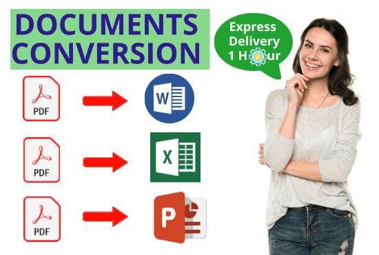 I will convert pdf to word or excel in 24 hours