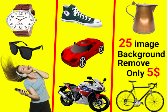 I will remove any background from 25 photos/images professionally