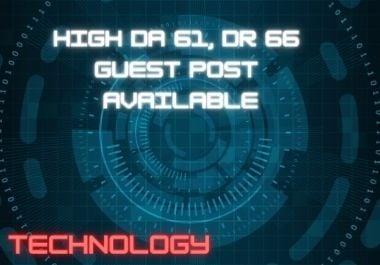 I will guest post your article on High DA,DR TECH websites with High TRAFFIC +1K 