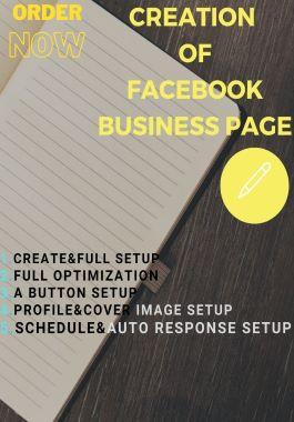 I will create your facebook business&optimize your page