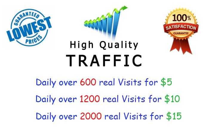 I will drive real Unlimited web traffic for 30 days